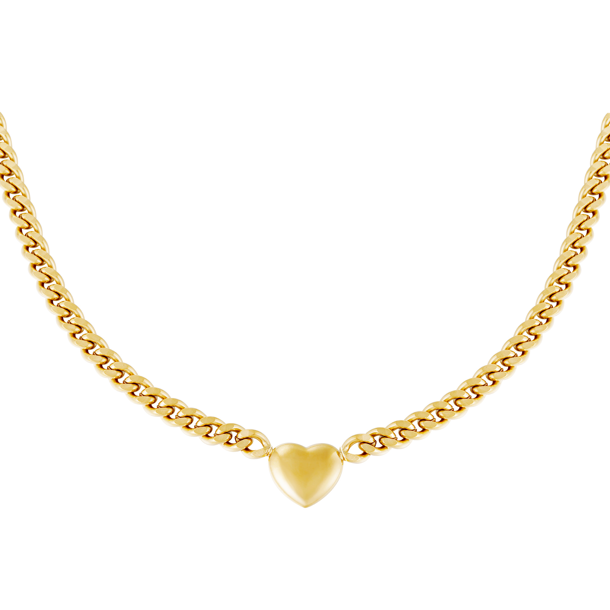 Gold / Necklace Chained Heart 