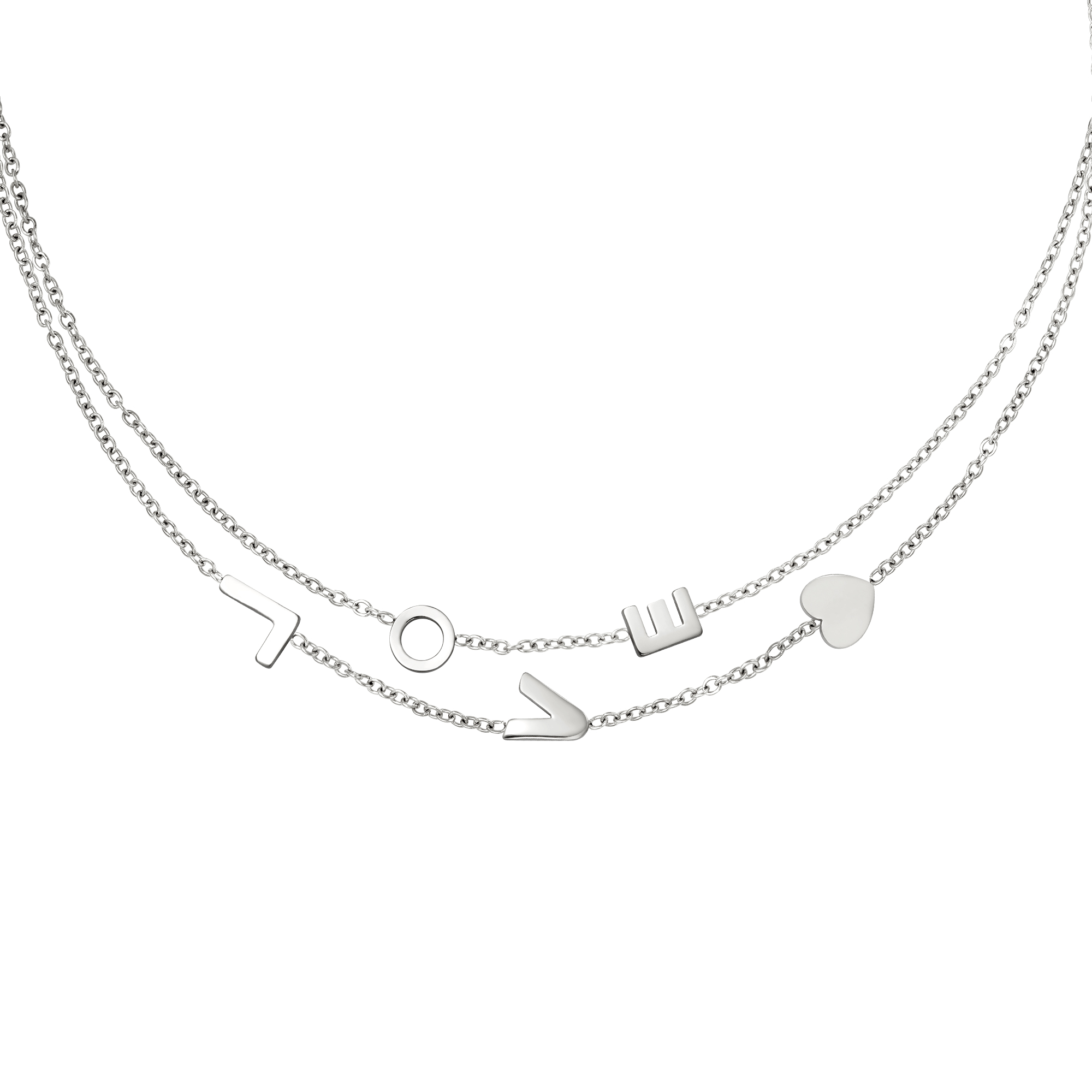 Silver / Necklace Love 