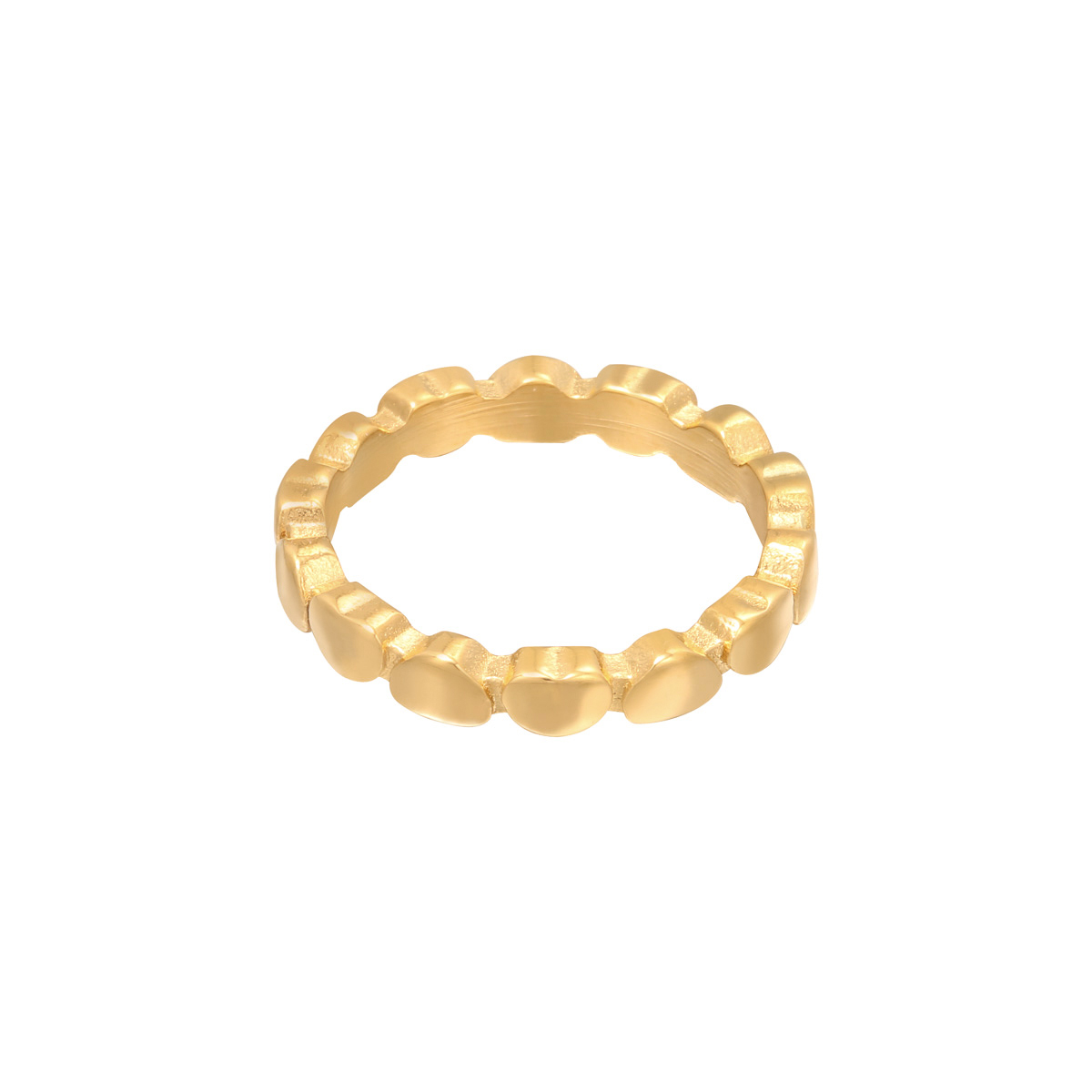 Gold / 17 / Ring Linked Hearts 