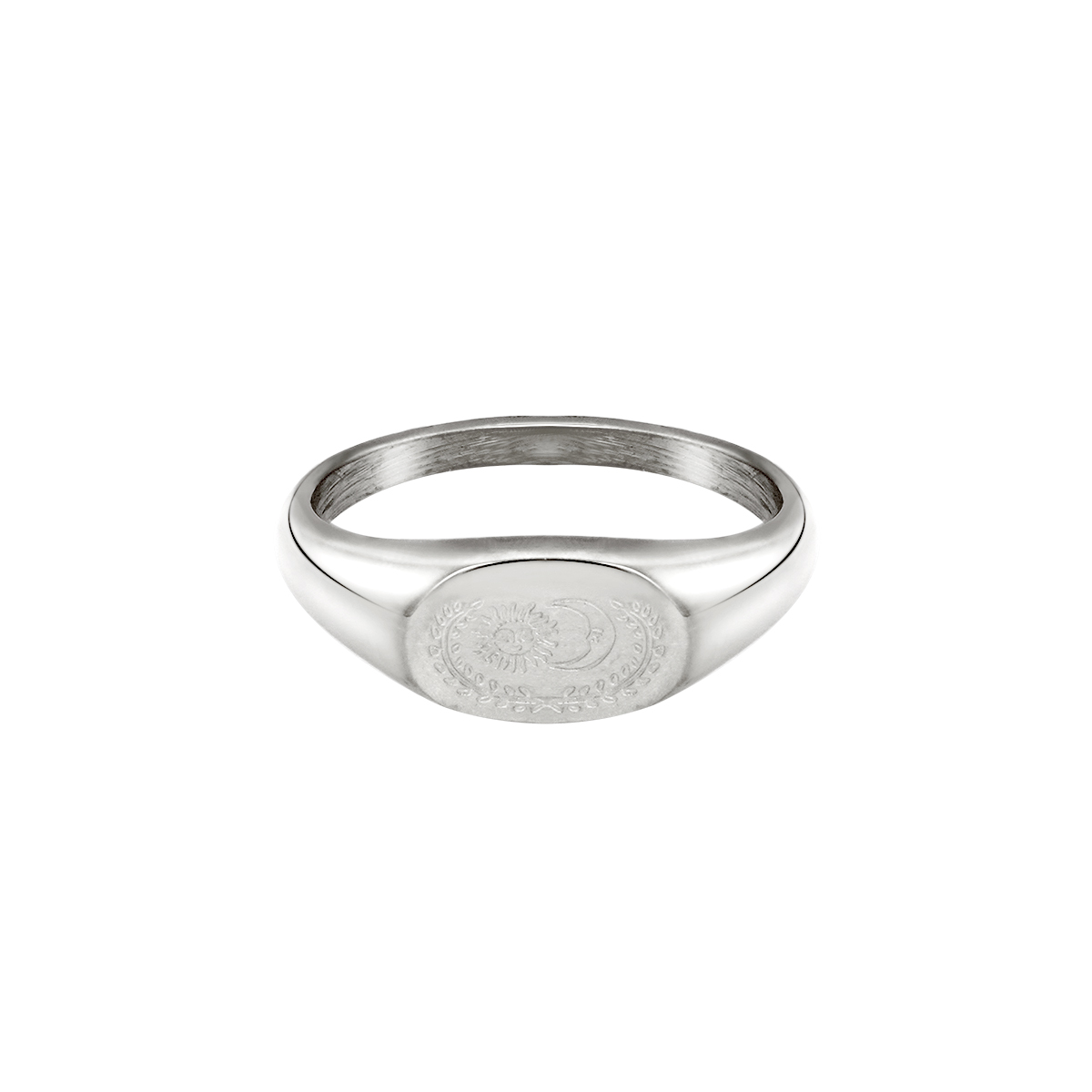 Silver / 16 / Ring Sun & Moon 