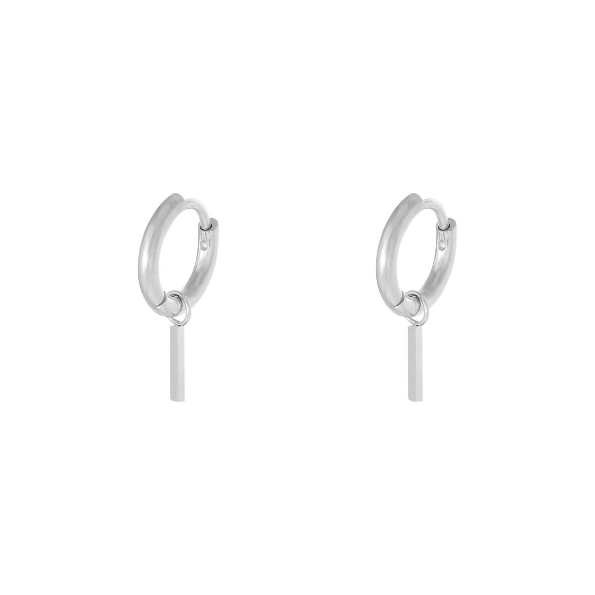 Silver / Earrings Hanging Bar 