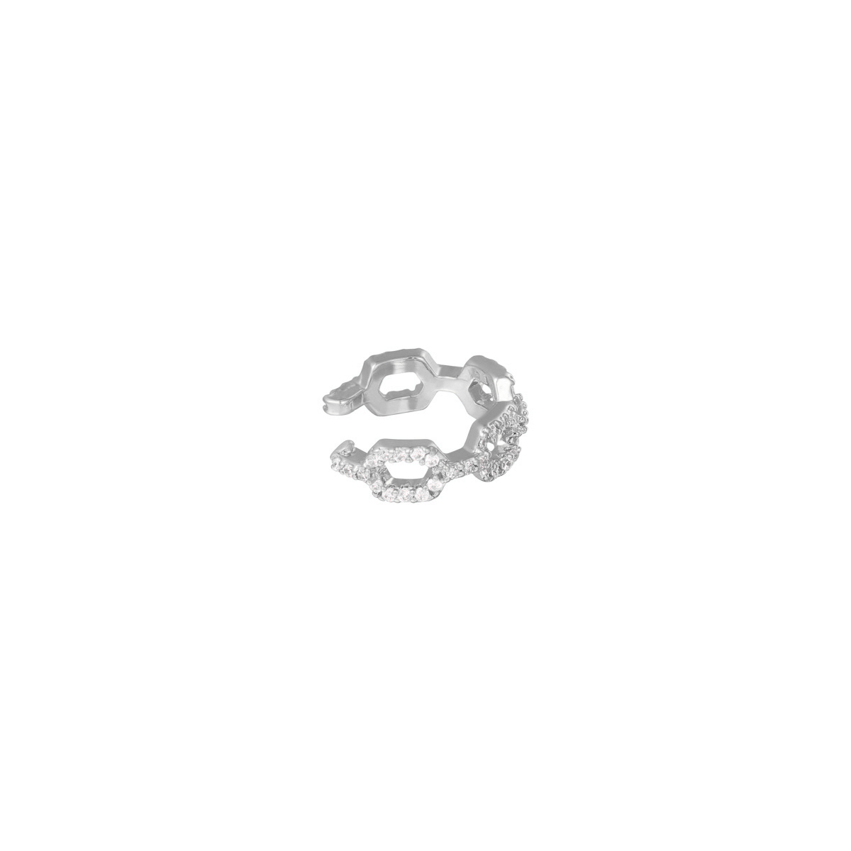 Silver / Earcuff Diamond Linked Picture2