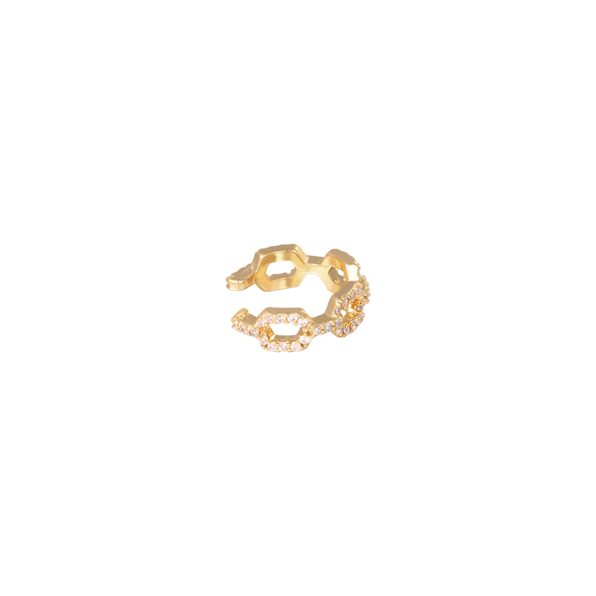 Gold / Earcuff Diamond Linked 