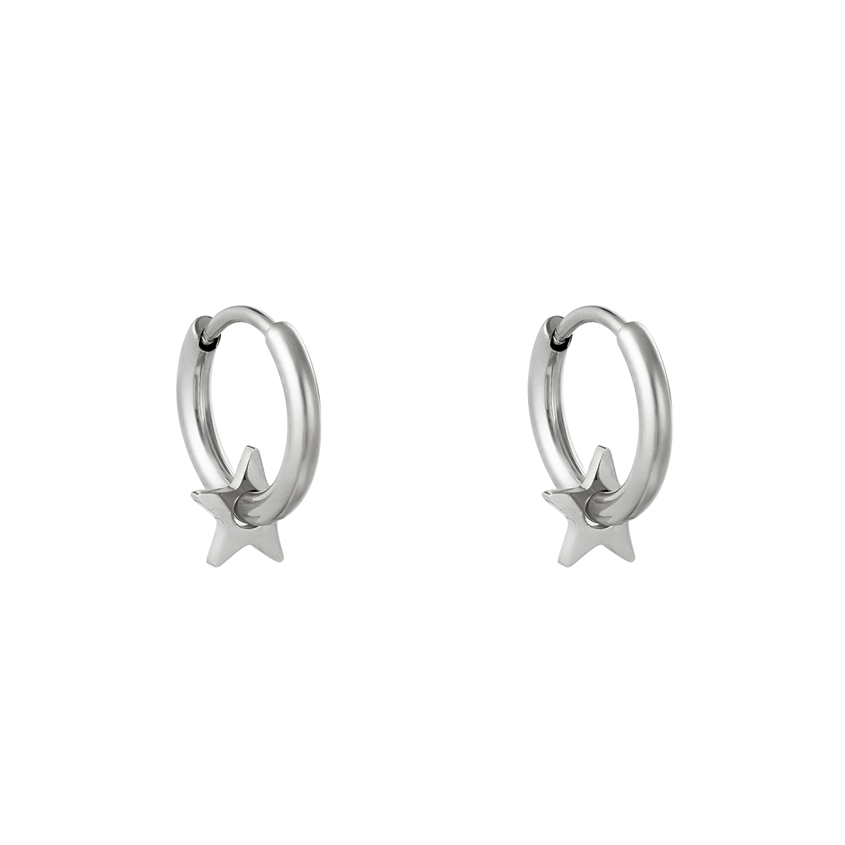 Silver / Earrings Lonely Star 