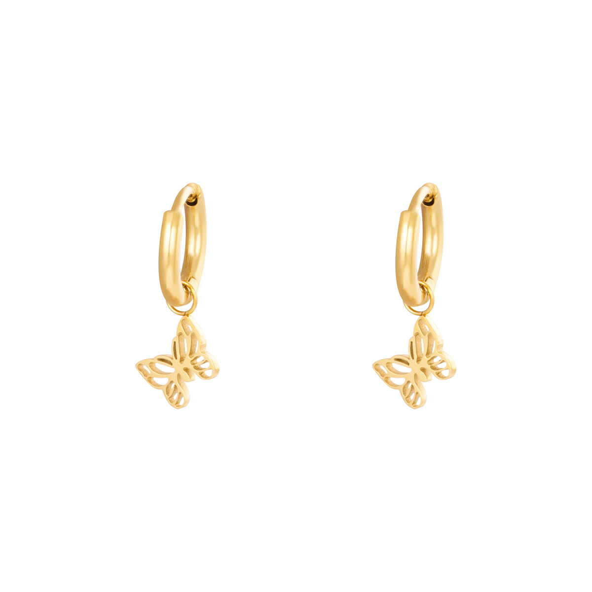 Gold / Earrings Floating Butterfly Picture2