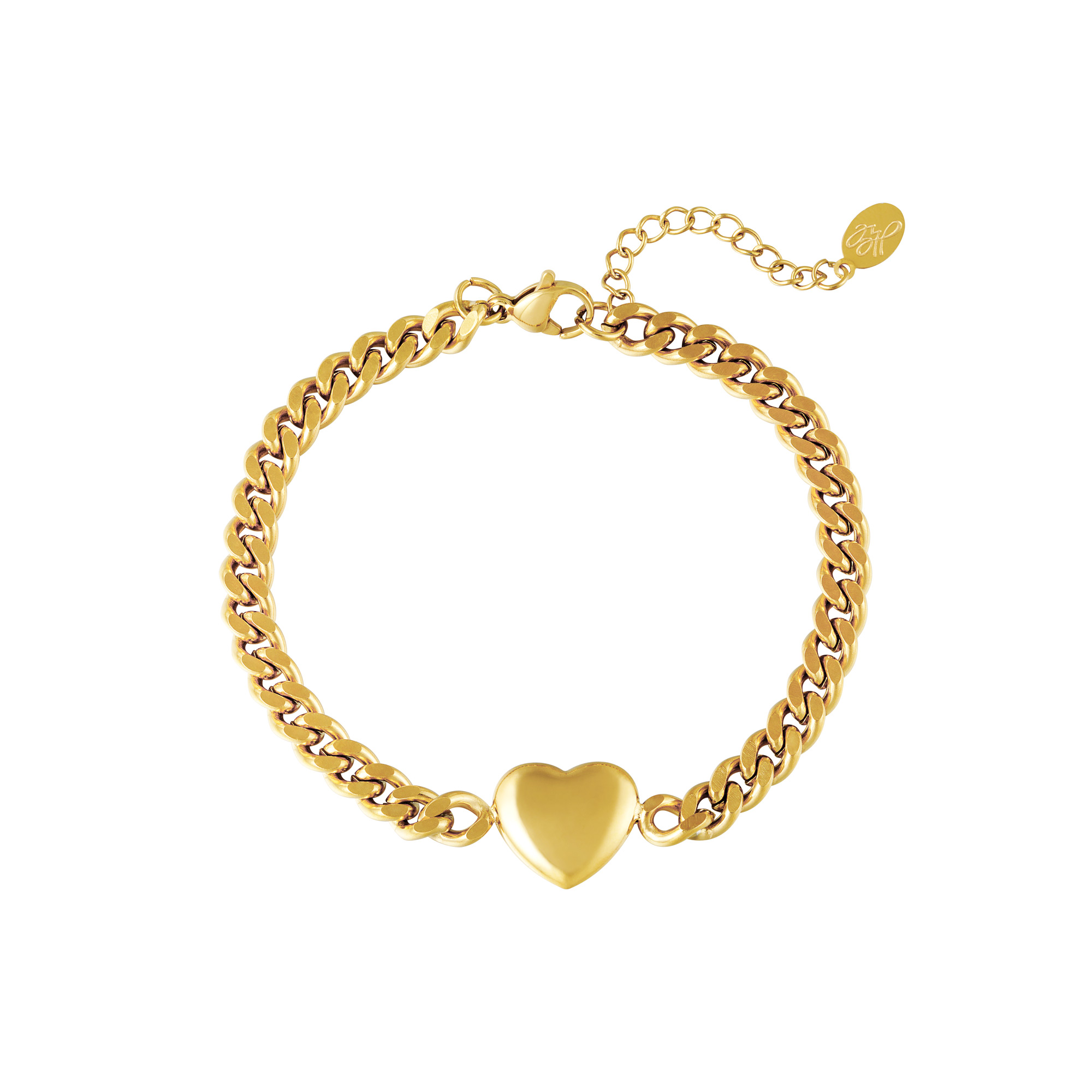 Gold / Bracelet Chained Heart 